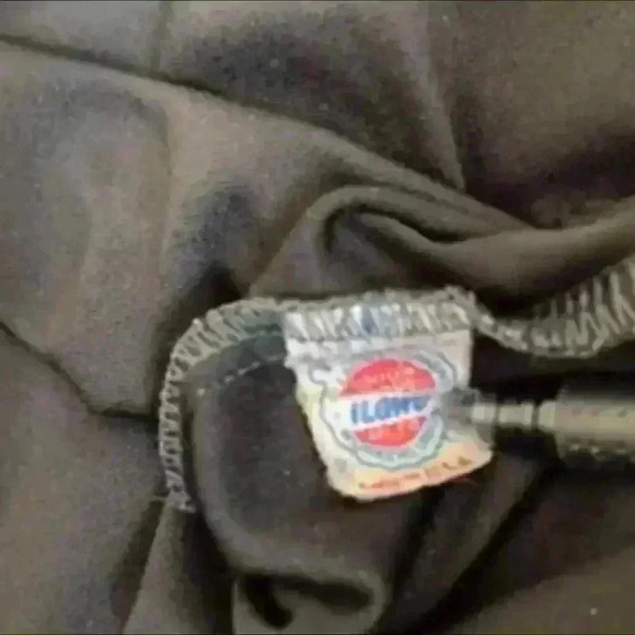 Vintage gothic pleated ruffled necktie black button down shirt women’s large - Picture 5 of 5